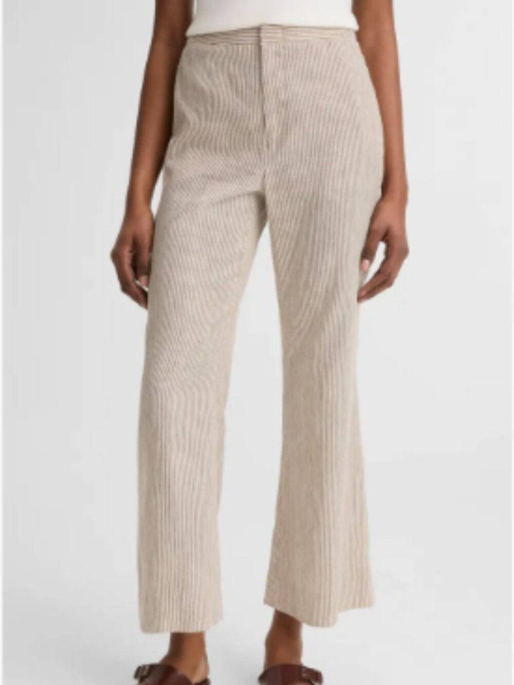 Vince Striped Linen & Cotton Pants -- Size 6